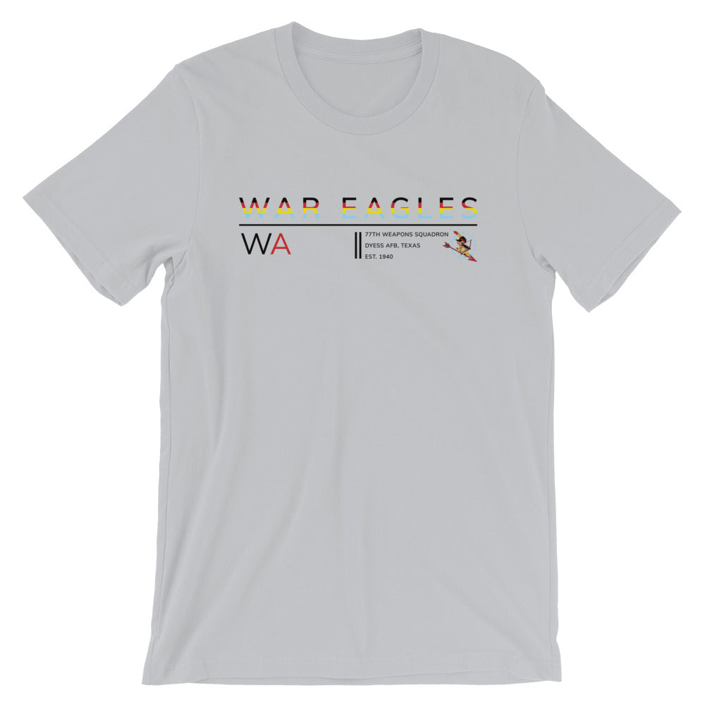 77th Weapons Squadron - War Eagles - "Stripes" Short-Sleeve T-Shirt