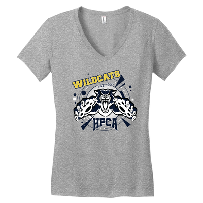 Holy Family Catholic Academy (HFCA) - "Wildcat Pride" - Women's V-Neck T-Shirt