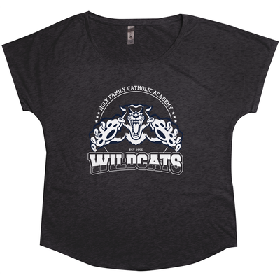 Holy Family Catholic Academy (HFCA) - "Pounce" - Tri-Blend Women's T-Shirts