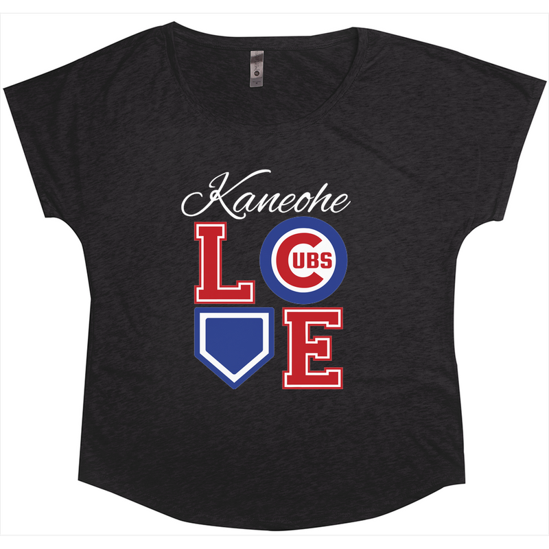 Kaneohe Little League Cubs - LOVE - Tri-Blend Women's Dolman T-Shirt
