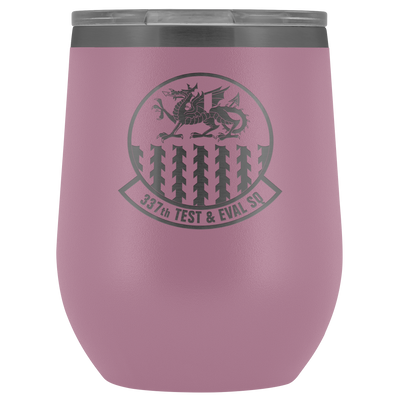 337th Test and Evaluation Squadron - 12-oz Laser Etched Stemless Wine Tumbler