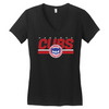 Kaneohe Cubs - "Line Drive" - Women's V-Neck T-Shirt