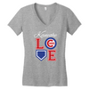 Kaneohe Little League Cubs - LOVE - Women's V-Neck T-Shirt