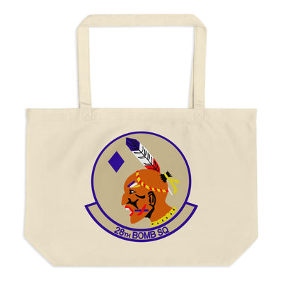 28th Bomb Squadron - Mohawks - "Patch" Large organic tote bag