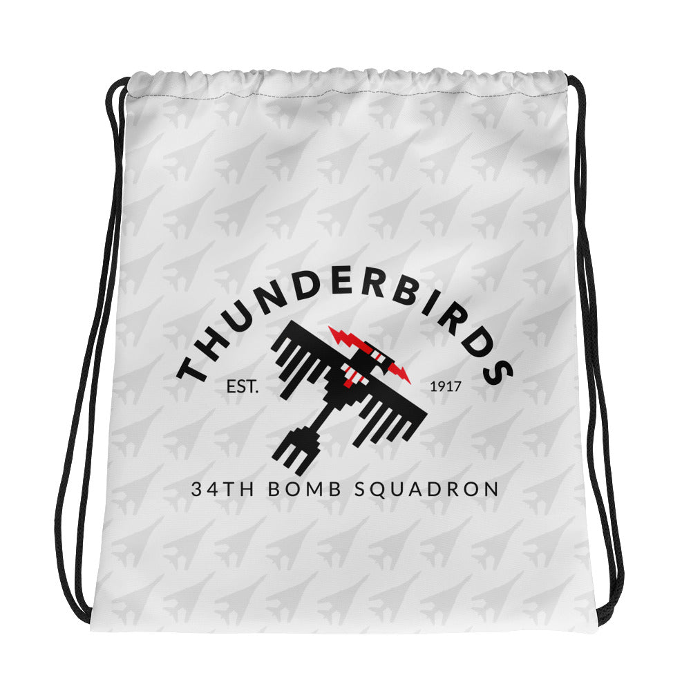 34th Bomb Squadron - Thunderbirds - Drawstring bag