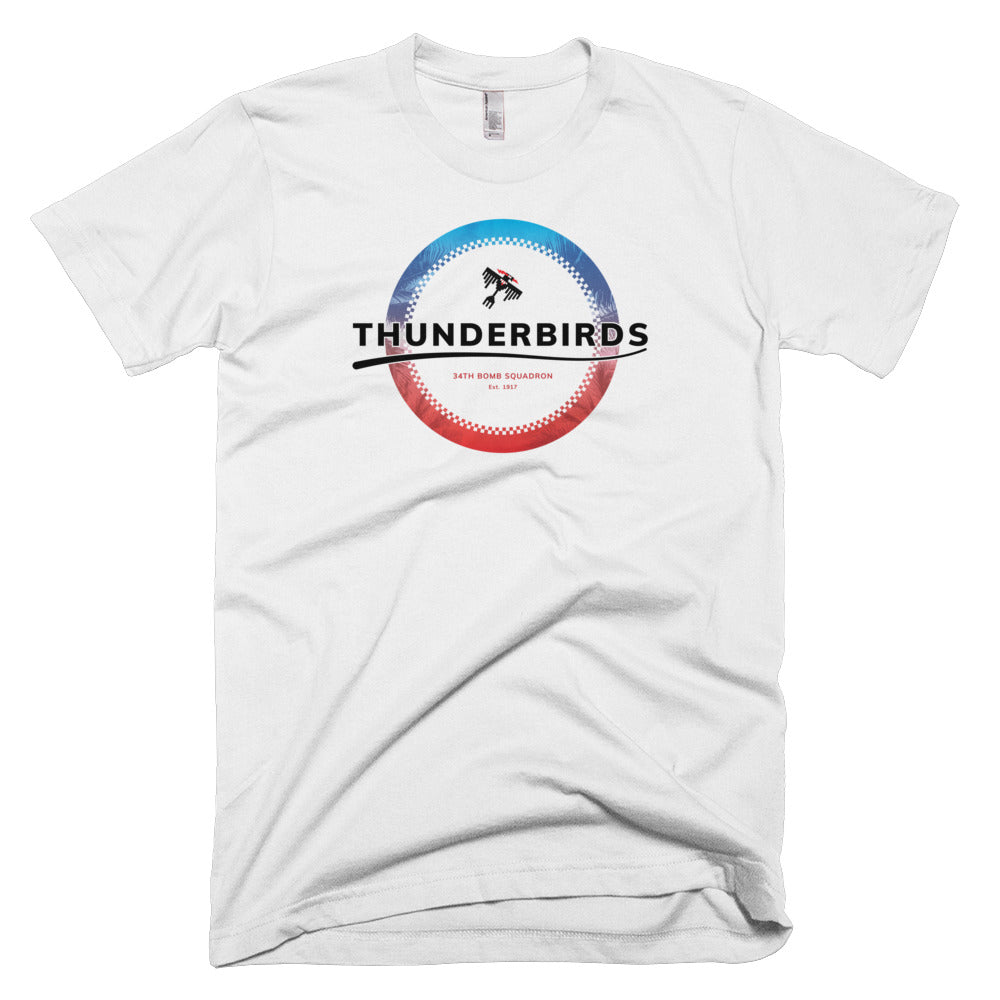34th Bomb Squadron - Thunderbirds - Tropics Red White & Blue T-Shirt