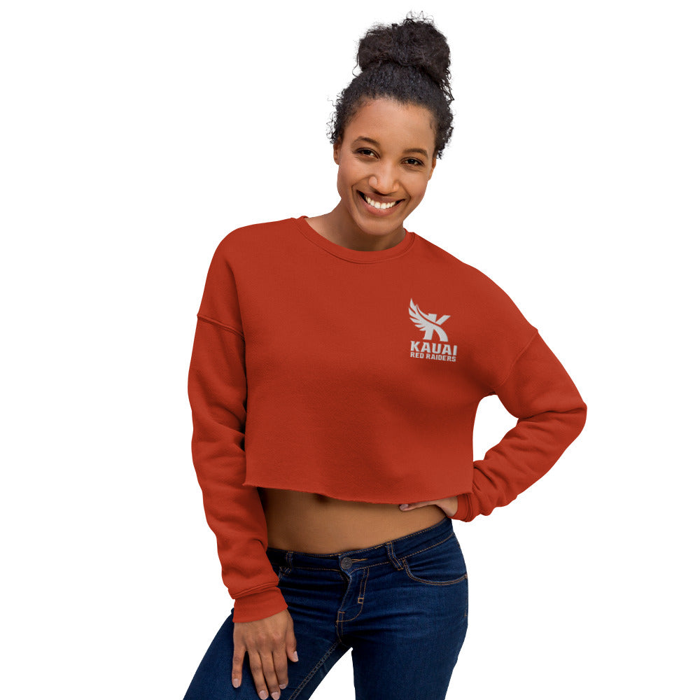 Kauai Red Raiders - Embroidered Crop Sweatshirt